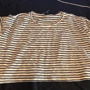 cropped striped t-shirt